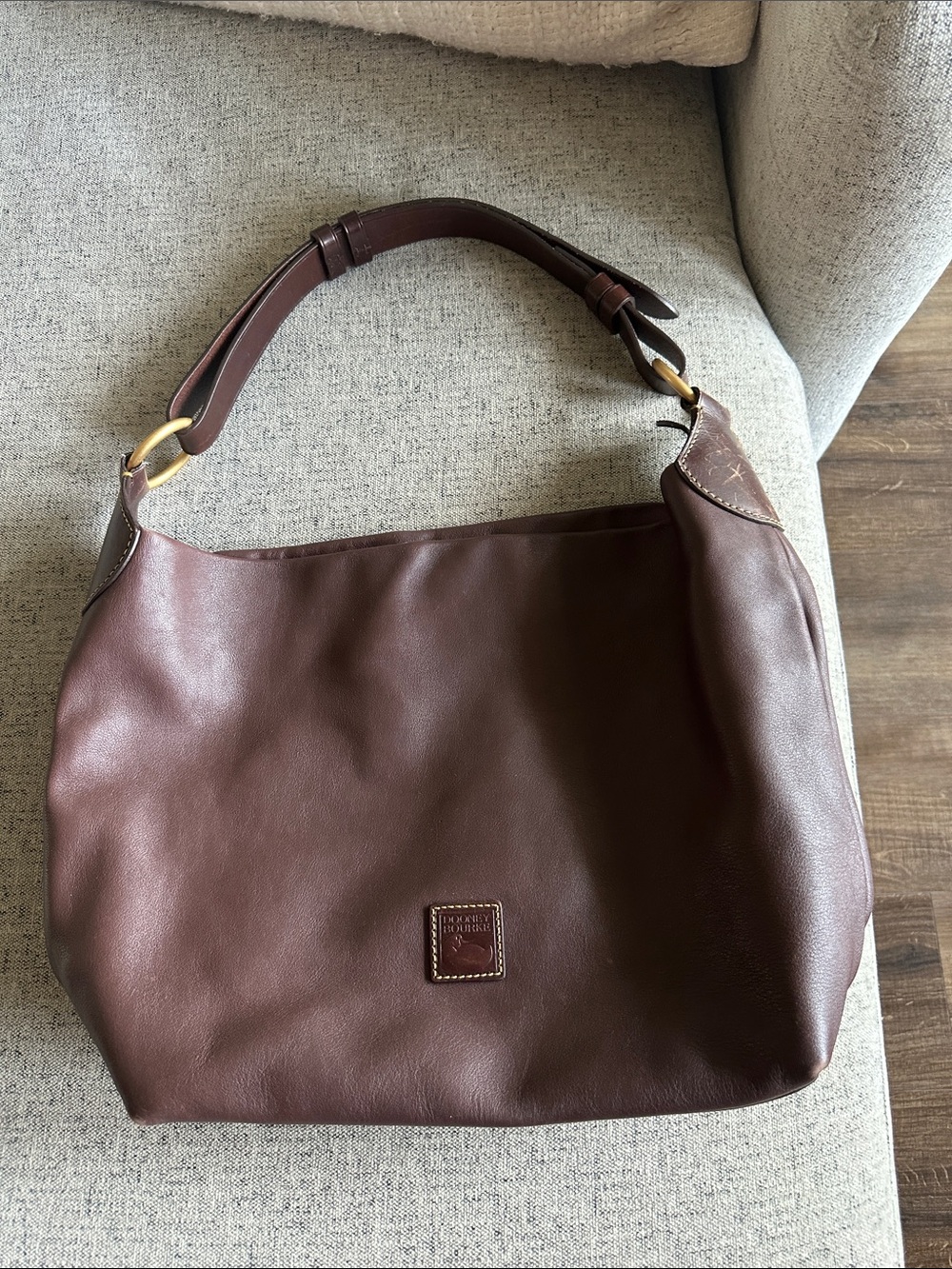 Dooney & Bourke Chocolate Brown Leather Shoulder Bag